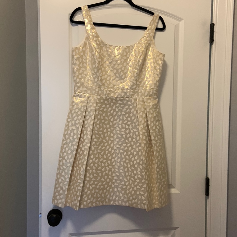 Shoshanna dress size 10. White and gold. Excellent condition